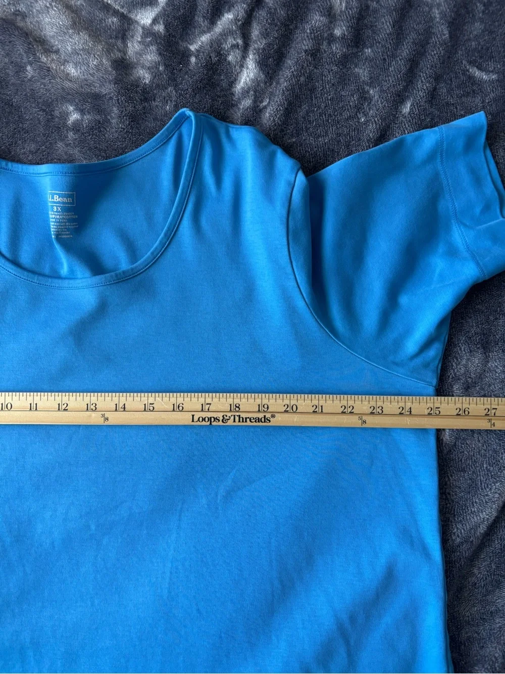 L.L. Bean Women's 100% Supima Cotton Scoop Neck Short Sleeve Tee 3X Lot of 2